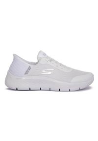 skechers - Buty do chodzenia damskie Skechers Wht Go Walk. Kolor: biały. Materiał: syntetyk, materiał. Szerokość cholewki: normalna. Sport: turystyka piesza