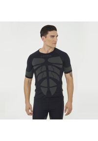 LEGEA - Koszulka techniczna dopasowana z krótkimi rękawami D-TECH. Kolor: szary, wielokolorowy, czarny. Materiał: skóra, materiał. Długość rękawa: krótki rękaw. Długość: krótkie #1