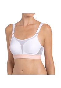 TRIACTION - Stanik do biegania Extreme Lite z wysoki poziomem podtrzymywania. Kolor: biały. Materiał: poliamid, elastan. Sport: bieganie #1