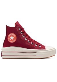 Buty damskie Converse Chuck Taylor All Star Move Archival Athletics A12586C - czerwone. Kolor: czerwony. Materiał: guma. Szerokość cholewki: normalna. Obcas: na platformie. Model: Converse All Star