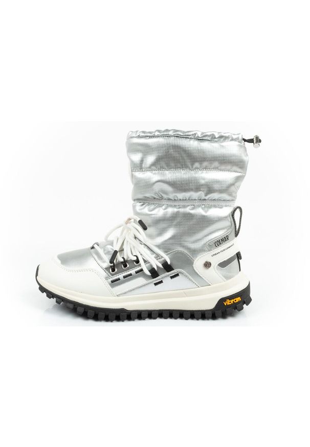 Buty zimowe śniegowce damskie Colmar. Wysokość cholewki: przed kolano. Kolor: szary. Materiał: skóra ekologiczna. Szerokość cholewki: normalna. Sezon: zima. Sport: turystyka piesza