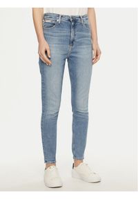 Calvin Klein Jeans Jeansy J20J224486 Błękitny Super Skinny Fit. Kolor: niebieski