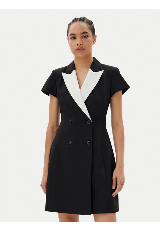 Hugo - HUGO Sukienka koktajlowa Kazuna 50544765 Czarny Regular Fit. Kolor: czarny. Materiał: syntetyk, wiskoza. Styl: wizytowy