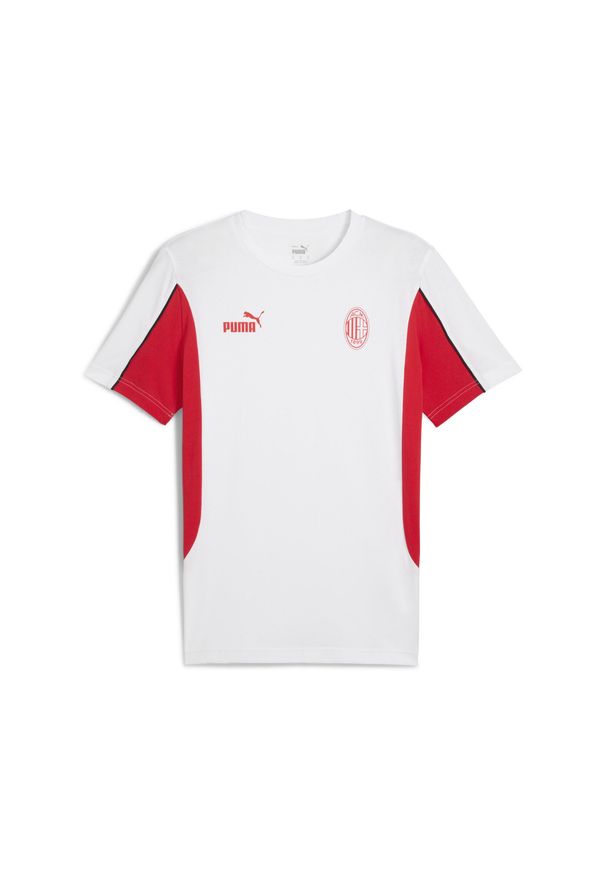 Puma - Męska koszulka AC Milan ftblARCHIVE PUMA White For All Time Red. Kolor: czerwony, biały, wielokolorowy. Materiał: guma. Wzór: nadruk. Sport: piłka nożna