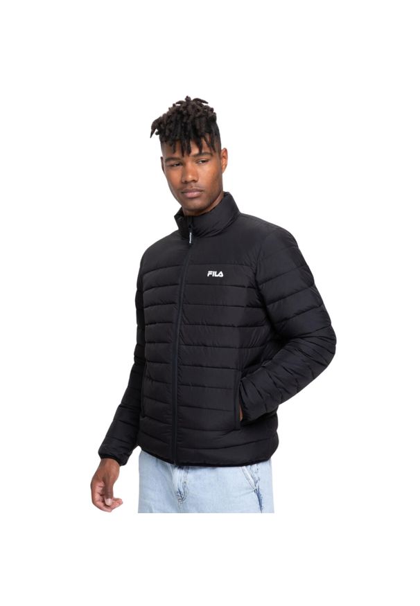 Kurtka męska Fila Butzbach. Kolor: czarny. Materiał: syntetyk. Sport: turystyka piesza