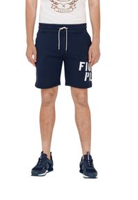 Aeronautica Militare - AERONAUTICA MILITARE Bermudy granatowe męskie, Rozmiar M. Kolor: niebieski. Materiał: bawełna, dresówka. Wzór: nadruk, haft #4