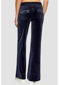 Juicy Couture - JUICY COUTURE Granatowe spodnie dresowe damskie Layla Low Rise, Rozmiar M. Kolor: niebieski. Materiał: dresówka #5