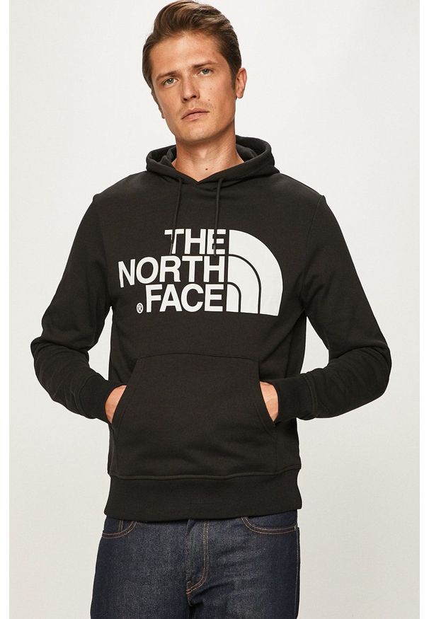 The North Face - Bluza. Typ kołnierza: kaptur. Kolor: czarny. Materiał: dzianina. Wzór: nadruk