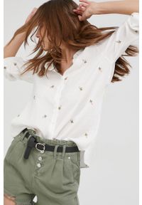 Answear Lab szorty jeansowe damskie kolor zielony gładkie high waist. Stan: podwyższony. Kolor: zielony. Materiał: jeans. Wzór: gładki. Styl: wakacyjny #3