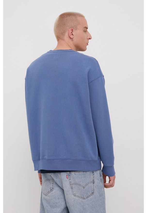 Levi's® - Levi's bluza bawełniana męska z nadrukiem. Okazja: na spotkanie biznesowe. Kolor: niebieski. Materiał: bawełna. Wzór: nadruk. Styl: biznesowy