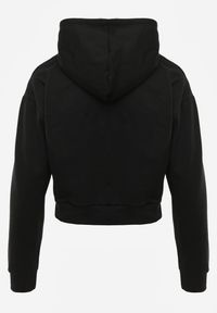 Renee - Czarna Bluza z Kapturem i Bawełną Ozdobiona Ściągaczami Evianae. Okazja: na spacer, na co dzień. Typ kołnierza: kaptur. Kolor: czarny. Materiał: bawełna. Długość rękawa: długi rękaw. Długość: długie. Wzór: aplikacja. Styl: casual #4