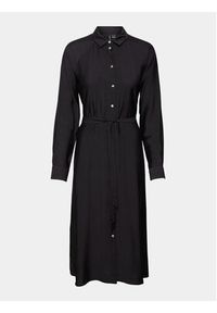 Vero Moda Sukienka koszulowa 10295296 Czarny Regular Fit. Kolor: czarny. Materiał: wiskoza. Typ sukienki: koszulowe