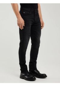 Big-Star - Jeansy męskie czarne Terry Carrot 956. Stan: obniżony. Kolor: czarny. Wzór: jednolity #5