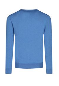 Ralph Lauren - RALPH LAUREN - Błękitny sweter z bawełny z logo. Typ kołnierza: polo. Kolor: niebieski. Materiał: bawełna. Długość: długie. Wzór: haft. Styl: klasyczny #2