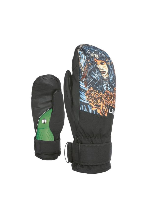 Rekawice narciarskie damskie Level Space Mitt Ninja. Kolor: czarny. Materiał: poliester. Sezon: zima. Sport: narciarstwo