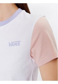 Vans T-Shirt Colorblock Crew VN000AEF Biały Regular Fit. Kolor: biały. Materiał: bawełna #4