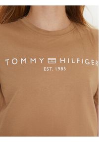 TOMMY HILFIGER - Tommy Hilfiger T-Shirt WW0WW40276 Beżowy Regular Fit. Kolor: beżowy. Materiał: bawełna #3