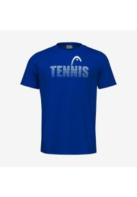 Head - Koszulka z krótkim rękawem męska CLUB COLIN. Kolor: niebieski. Materiał: poliester, bawełna, materiał, jersey. Długość rękawa: krótki rękaw. Długość: krótkie. Wzór: aplikacja, nadruk. Sport: tenis #1