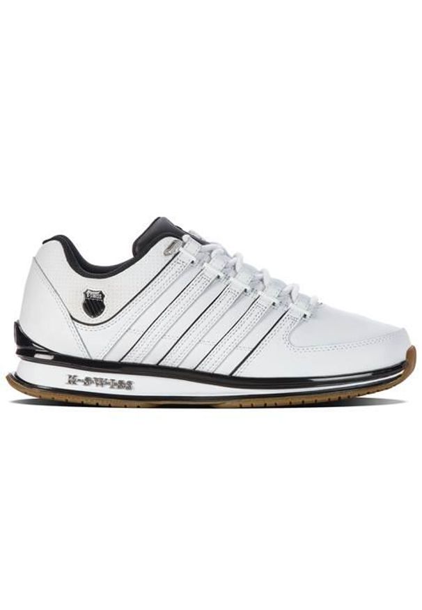 Buty do chodzenia męskie K-Swiss Rinzler. Zapięcie: sznurówki. Kolor: biały. Materiał: materiał, skóra. Szerokość cholewki: normalna. Sport: turystyka piesza