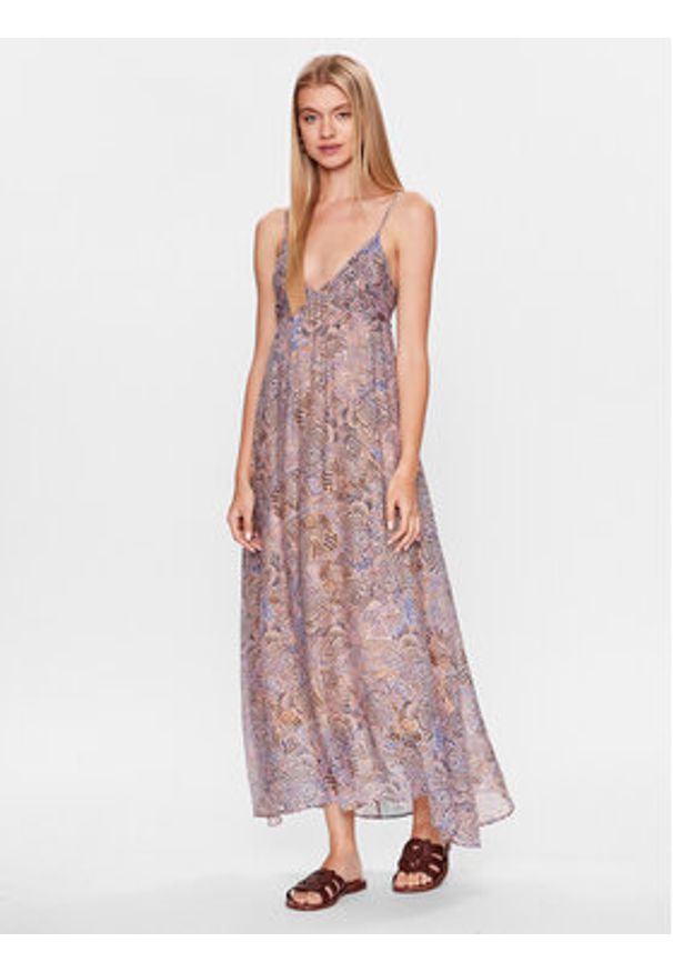 only - ONLY Sukienka letnia 15296455 Kolorowy Regular Fit. Materiał: wiskoza. Wzór: kolorowy. Sezon: lato