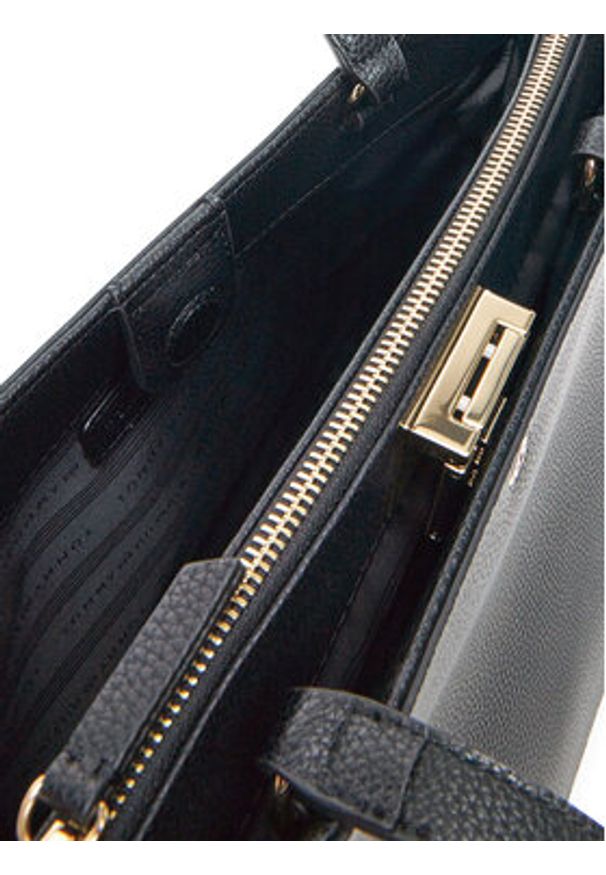 TOMMY HILFIGER - Tommy Hilfiger Torebka Th Her Tote AW0AW17191 Czarny. Kolor: czarny. Materiał: skórzane