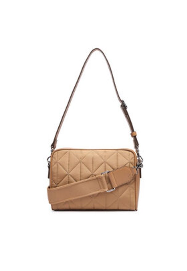 Calvin Klein Torebka Emblem Aop Jacquard Bucket LV04F3648G Beżowy. Kolor: beżowy
