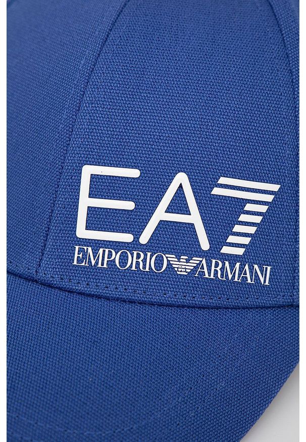 EA7 Emporio Armani Czapka z aplikacją. Kolor: niebieski. Wzór: aplikacja