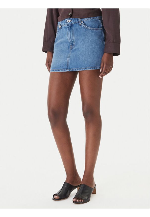 Hugo - HUGO Spódnica jeansowa Galanie_B 50559551 Niebieski Regular Fit. Kolor: niebieski. Materiał: bawełna