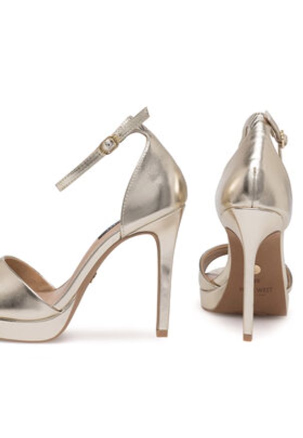 Nine West Sandały WFA2733-2 Złoty. Kolor: złoty. Materiał: syntetyk