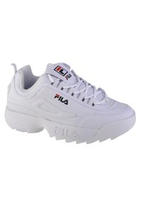 Buty sportowe Sneakersy dziewczęce Fila Disruptor Teens. Kolor: biały, wielokolorowy. Materiał: guma, skóra, syntetyk, materiał, tkanina. Sport: turystyka piesza