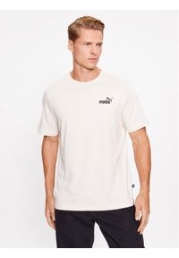 Puma T-Shirt Ess Small Logo 586669 Biały Regular Fit. Kolor: biały. Materiał: bawełna