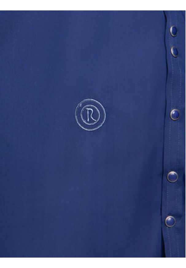 Rage Age Koszula Deep Blue Granatowy Slim Fit. Kolor: niebieski. Materiał: syntetyk