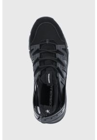 Calvin Klein Jeans Buty kolor czarny. Nosek buta: okrągły. Zapięcie: sznurówki. Kolor: czarny. Materiał: guma #4