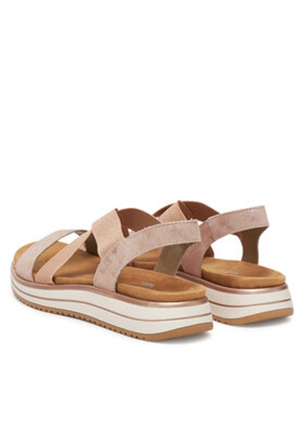 Remonte Sandały D1J50-31 Różowy. Kolor: różowy. Materiał: skóra, zamsz