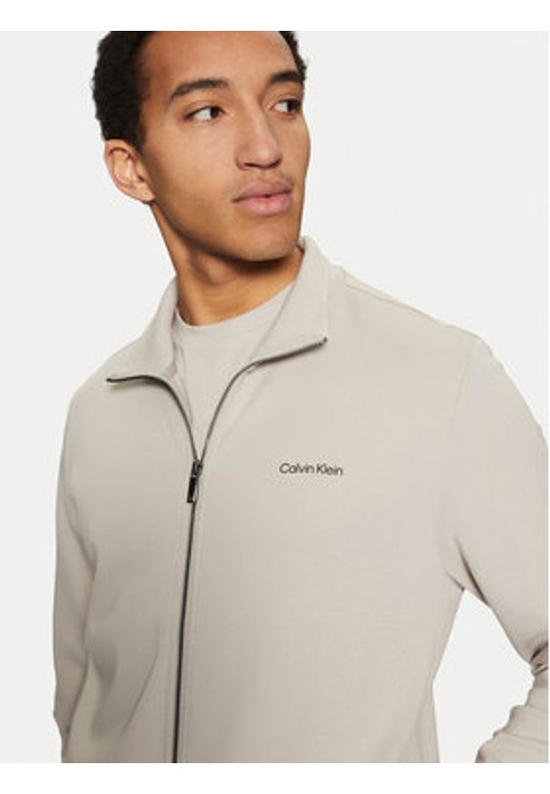Calvin Klein Bluza K10K114487 Beżowy Regular Fit. Kolor: beżowy. Materiał: bawełna