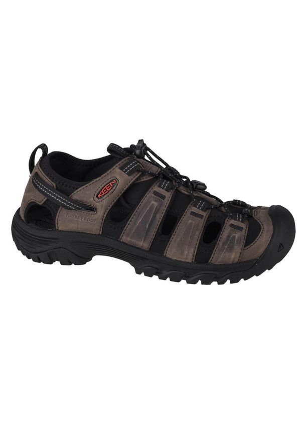 keen - Sandały męskie, Keen Targhee III Sandal. Kolor: brązowy. Materiał: tkanina, materiał, skóra, syntetyk. Sport: turystyka piesza