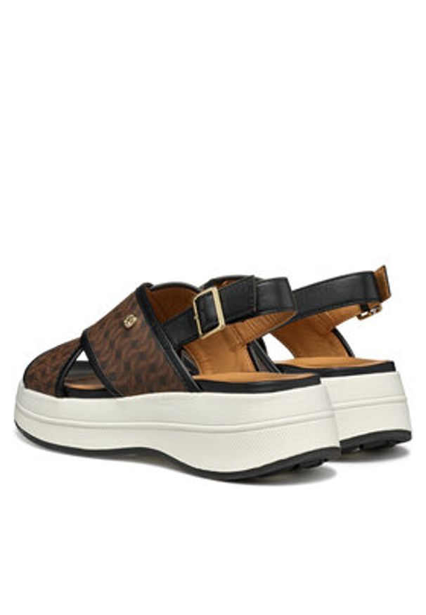 Geox Sandały D Spherica Ecub-3 S D550VB 00485 C6238 Brązowy. Kolor: brązowy. Materiał: skóra