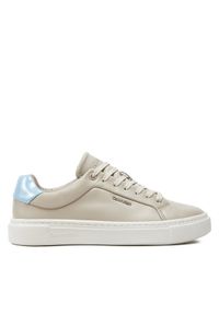 Calvin Klein Sneakersy Cupsole Lace Up W/Ml Lth HW0HW02119 Beżowy. Kolor: beżowy