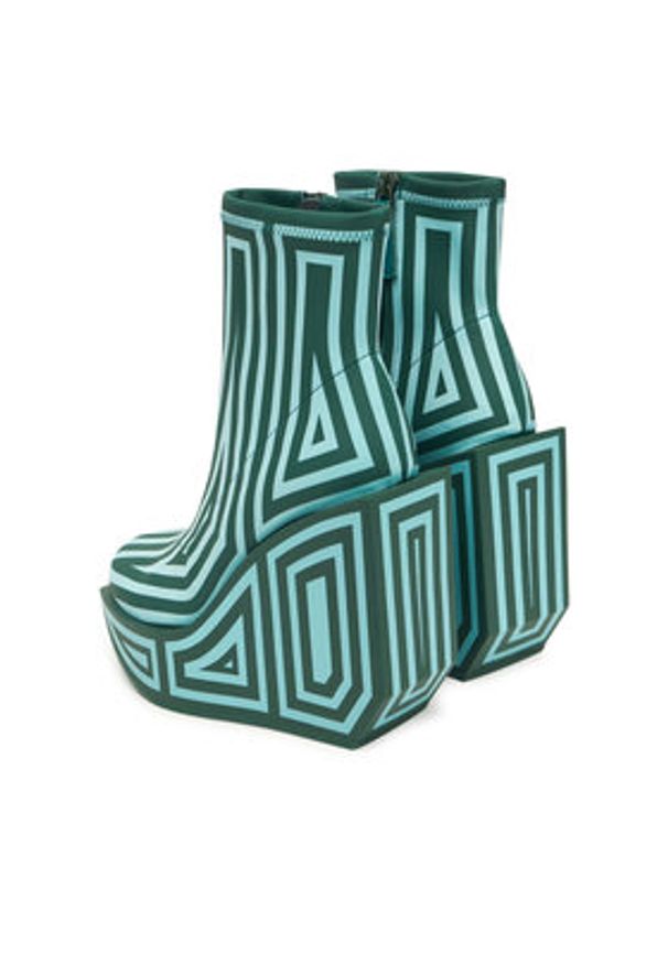 United Nude Botki Wa Bootie Hi 1087993382 Zielony. Kolor: zielony. Materiał: materiał