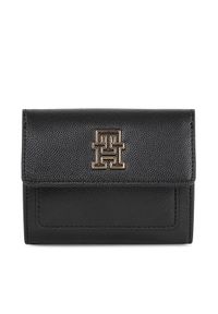 TOMMY HILFIGER - Tommy Hilfiger Mały Portfel Damski Th Timeless Med Flap W Bill AW0AW15258 Czarny. Kolor: czarny. Materiał: skóra