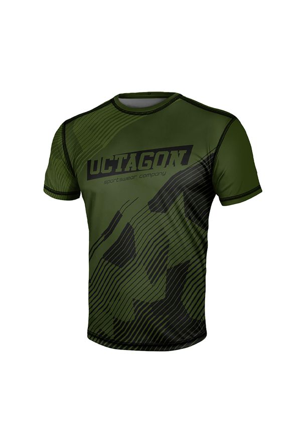 OCTAGON - Koszulka męska Octagon Broken Line. Kolor: zielony