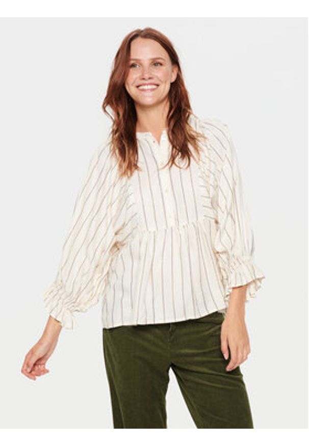 Saint Tropez Koszula 30512803 Biały Loose Fit. Kolor: biały. Materiał: wiskoza