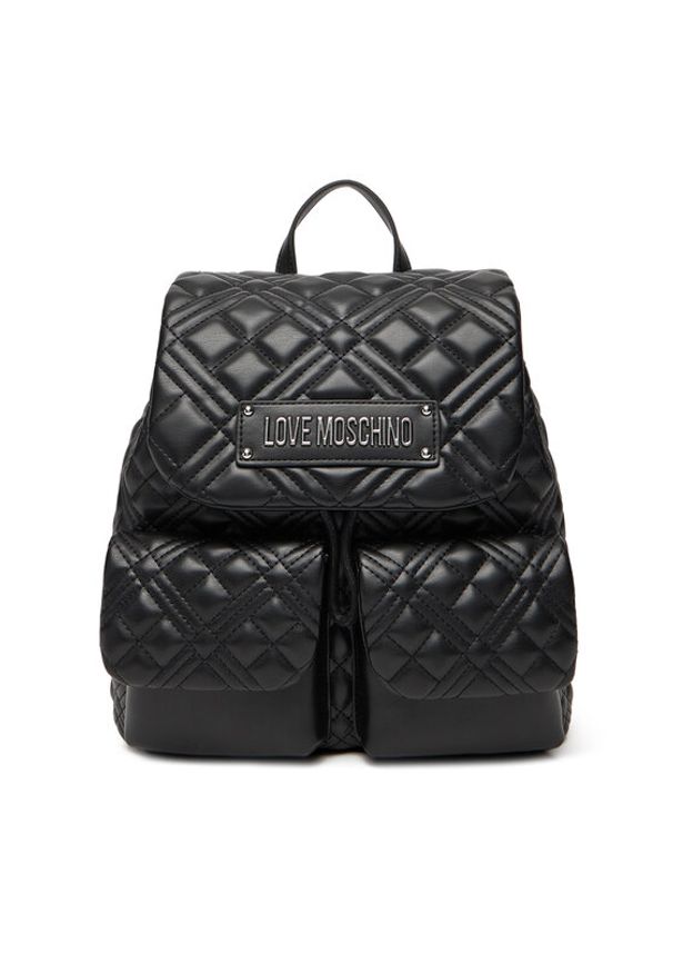 Love Moschino - LOVE MOSCHINO Plecak JC4119PP0NLA000B Czarny. Kolor: czarny. Materiał: skóra