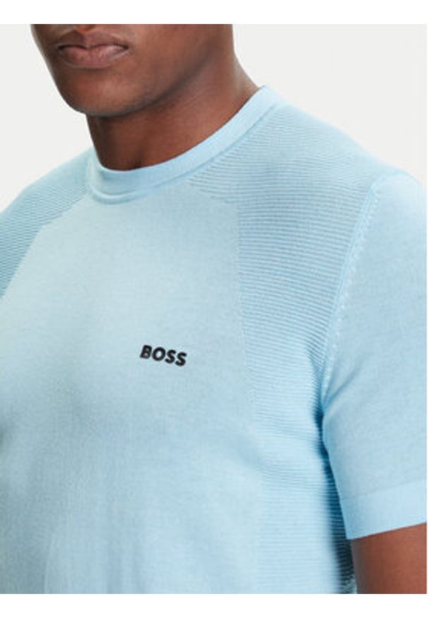 BOSS T-Shirt K_Momentum 50541952 Błękitny Regular Fit. Kolor: niebieski. Materiał: syntetyk