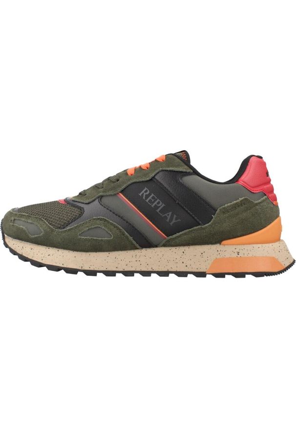 Replay - Buty REPLAY BULLET ONE Zielony. Kolor: zielony. Materiał: tkanina, skóra. Sport: turystyka piesza