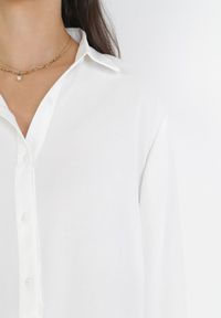 Born2be - Biała Koszula z Podpinanymi Rękawami Jalema. Kolor: biały. Długość rękawa: długi rękaw. Długość: długie #5