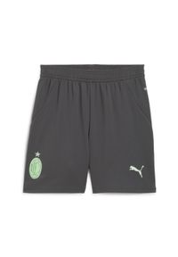 Puma - Młodzieżowe szorty AC Milan 24/25 PUMA Shadow Gray Fresh Mint Green. Kolor: szary, zielony, wielokolorowy. Sport: piłka nożna