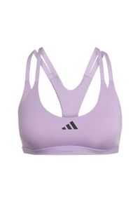 Adidas - Biustonosz Aeroimpact Luxe Training Light-Support. Kolor: różowy. Materiał: materiał. Sport: fitness