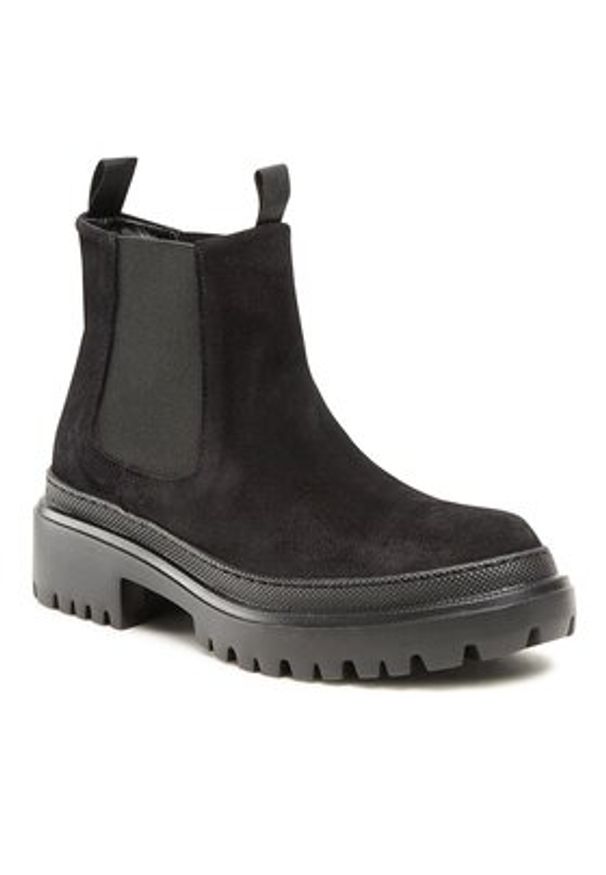 Pollini Sztyblety SA21204G1FTH0000 Czarny. Kolor: czarny. Materiał: zamsz, skóra