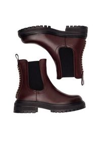 Jenny Fairy Botki HY60208-1 Bordowy. Kolor: czerwony. Materiał: materiał #3